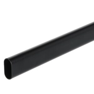 Šatníková tyc, oválná, 30x15 mm, 1,0 mm, 3000 mm, matná čierna