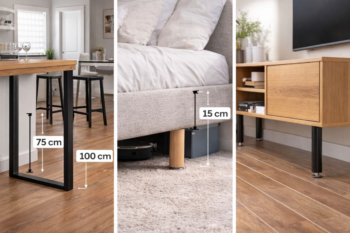 Rôzne veľkosti nožičiek od sharewood