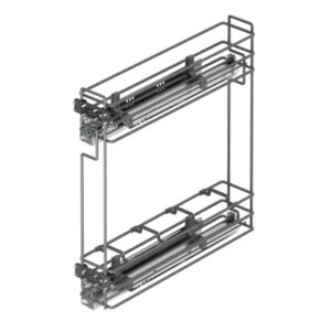 STARAX S-2414-C, Výsuvný drôtený kôš 150mm chróm ĽAVÝ, Blum plnovýsuv