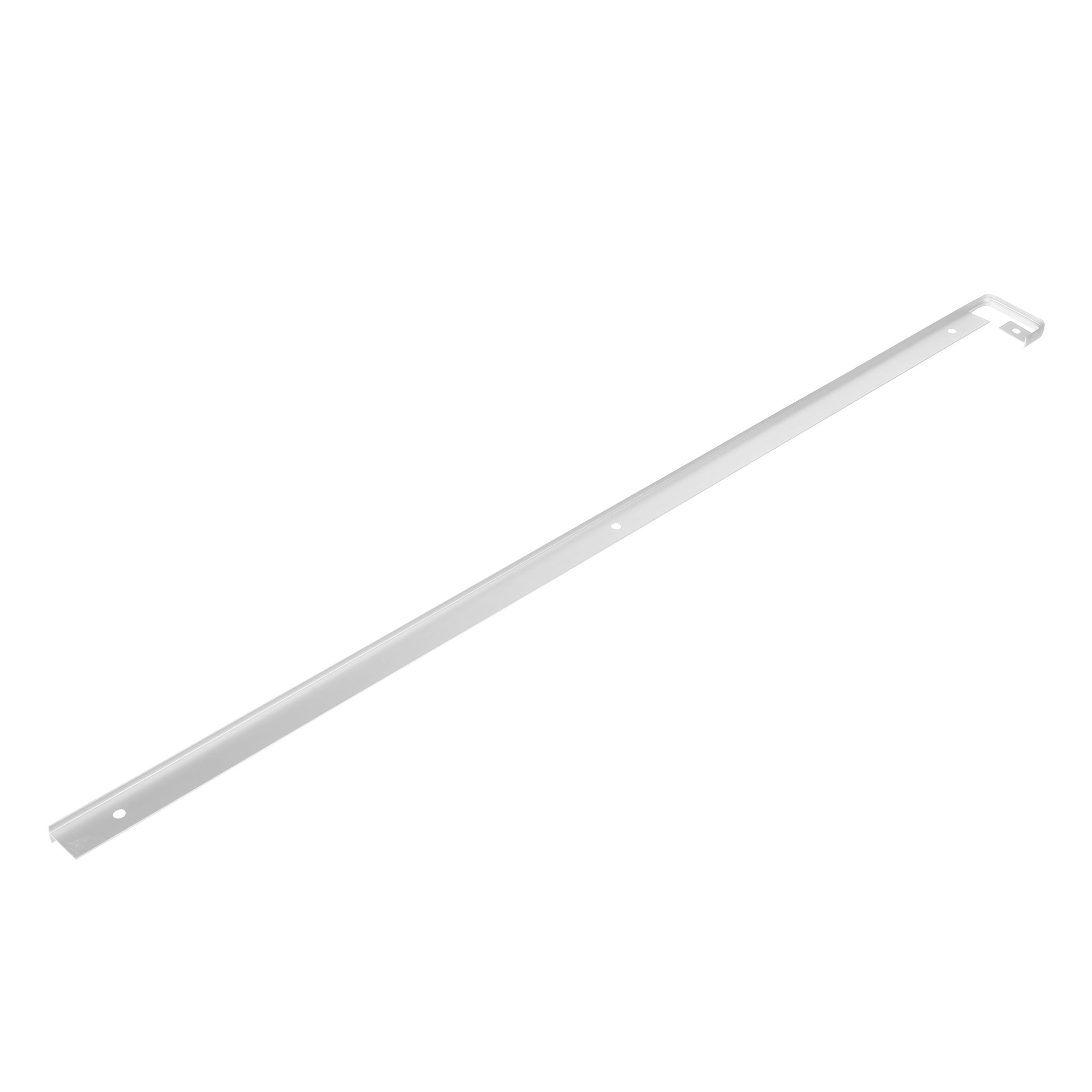 Biela predlžovacia/spojovacia lišta na pracovné dosky, L/P, H38, 600 mm