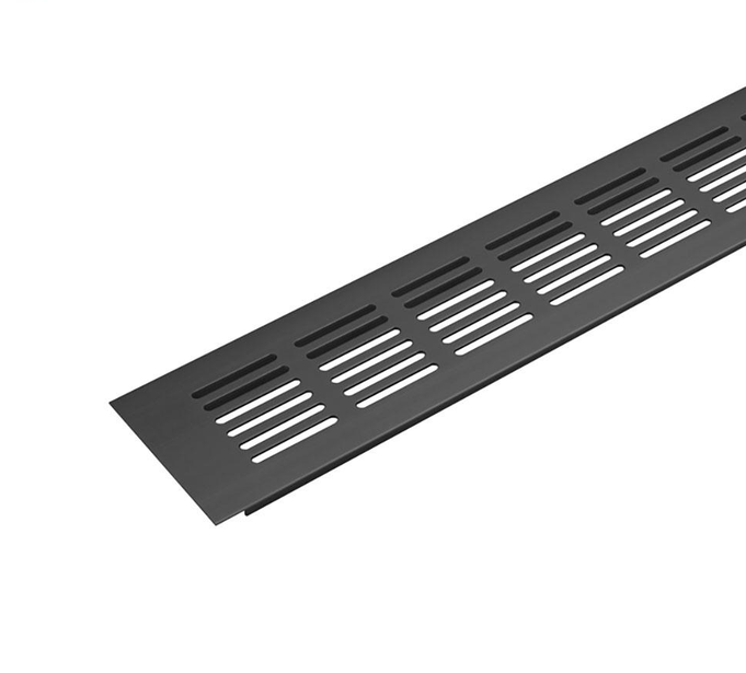 Vetracia mriežka 250 x 60 mm, čierna