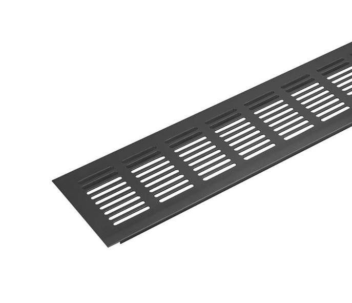 Vetracia mriežka 250 x 80 mm, čierna