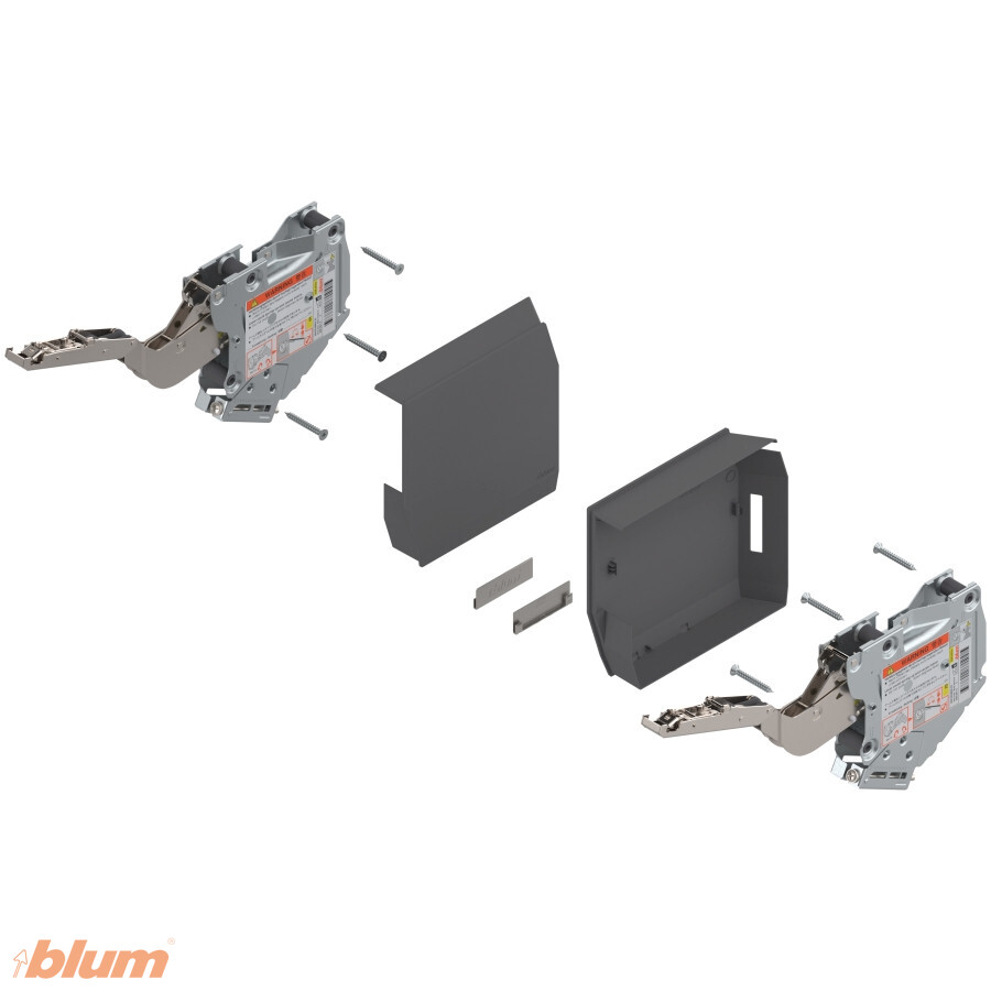 BLUM 20K2E00 AVENTOS HK-S ZDVÍHAČ KRYTKY TMAVO ŠEDÉ HRANATÉ