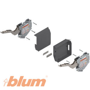 BLUM 20K2E00T AVENTOS HK-S ZDVÍHAČ VERZIA TIP-ON KRYTKY TMAVO ŠEDÉ HRANATÉ