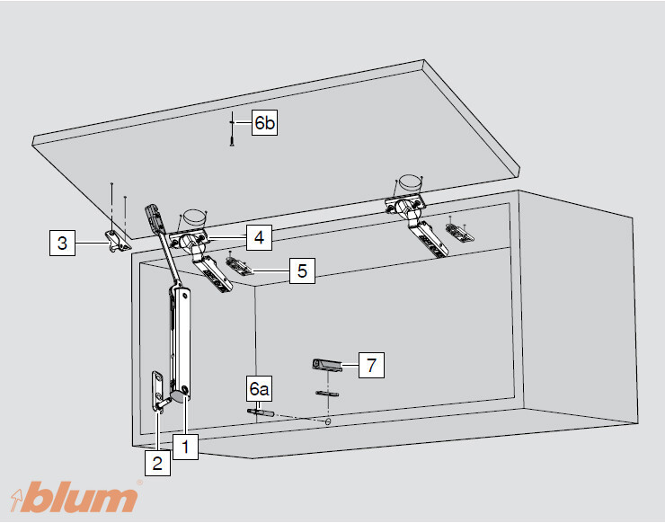 BLUM 20K4101 AVENTOS HK-XS UPEVNENIE ČELA