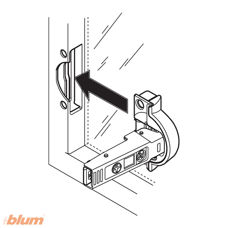 BLUM 71B950A ZÁVES CLIP TOP BLUMOTION NALOŽENÝ S PEROM BRZDENÝ PRE HLINÍKOVÉ RÁMY 95° – Obrázok 4