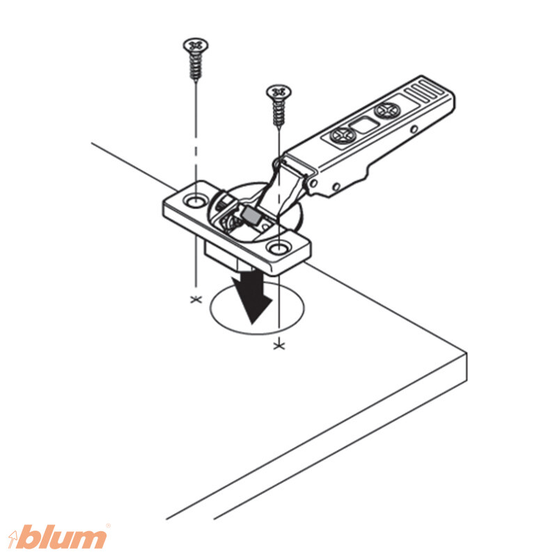 BLUM 71B950A ZÁVES CLIP TOP BLUMOTION NALOŽENÝ S PEROM BRZDENÝ PRE HLINÍKOVÉ RÁMY 95° – Obrázok 3