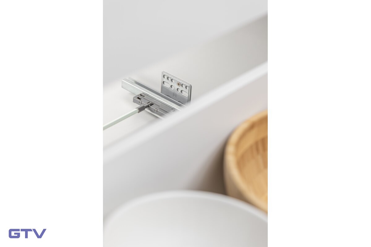 GTV AXISPRO zásuvka na 16tku, výška 168 mm (C), 550 mm, Push-To-Open / Tip-On, biela – Obrázok 18