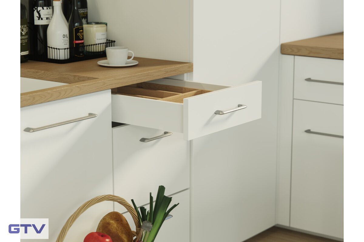 GTV AXISPRO zásuvka na 16tku, výška 86 mm (A), 550 mm, s doťahom, biela – Obrázok 4