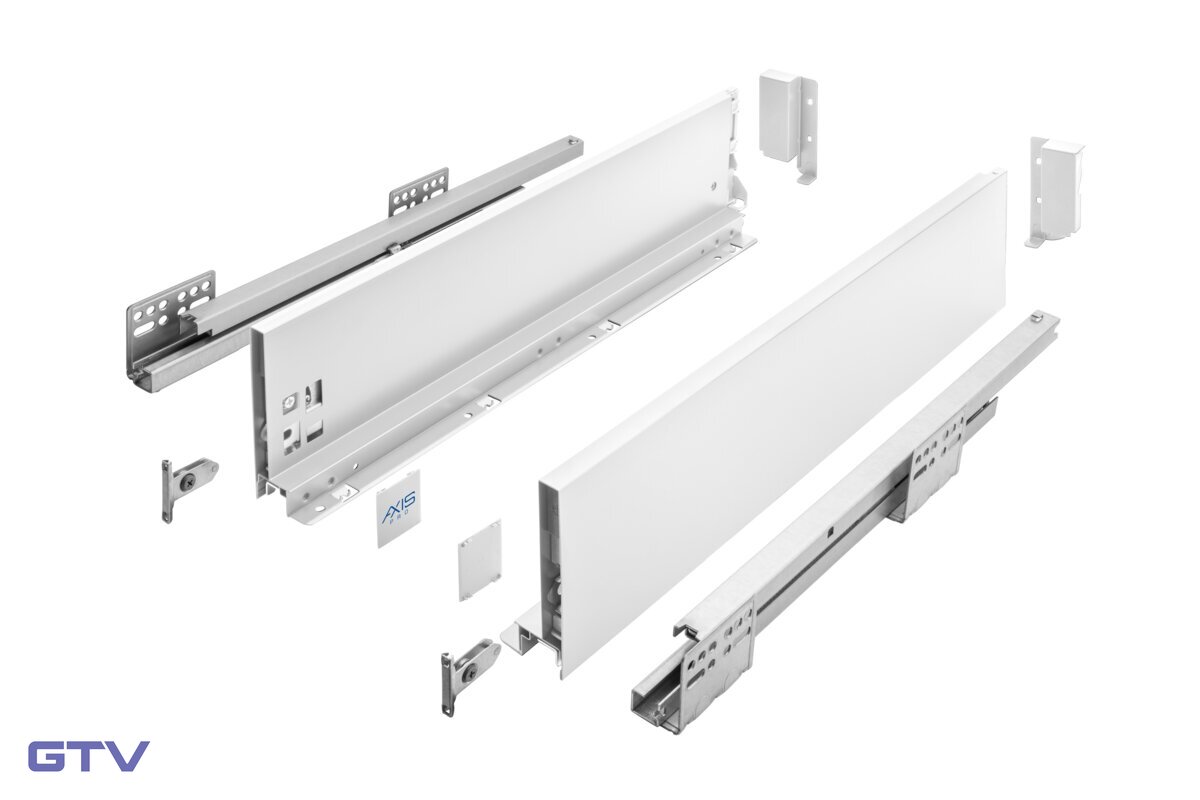 GTV AXISPRO zásuvka na 18tku, výška 120 mm (B), 550 mm, s doťahom, biela