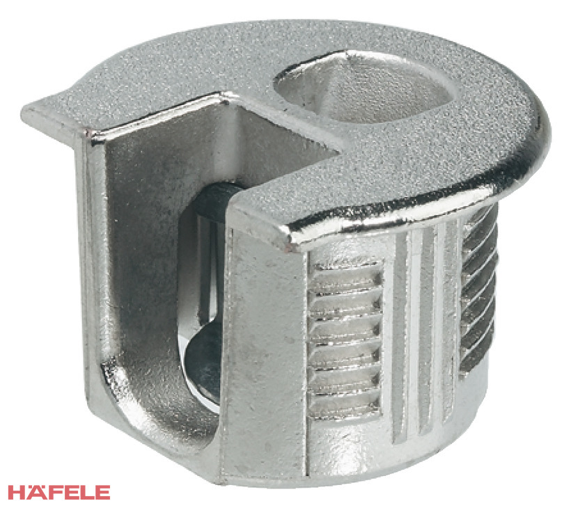 Häfele 263.15.705 / Spojovacie kovanie Rafix 20, bez čapu, s osadením, pre hr. 19 mm, nikel