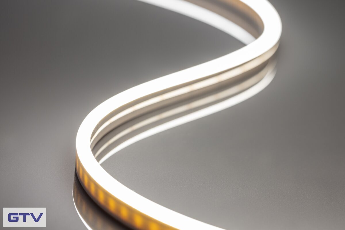 LED NEON flex 12V, 2835, neutrálna biela, vodotesná, 5,5mm, 5m, koncovky, svorky – Obrázok 4
