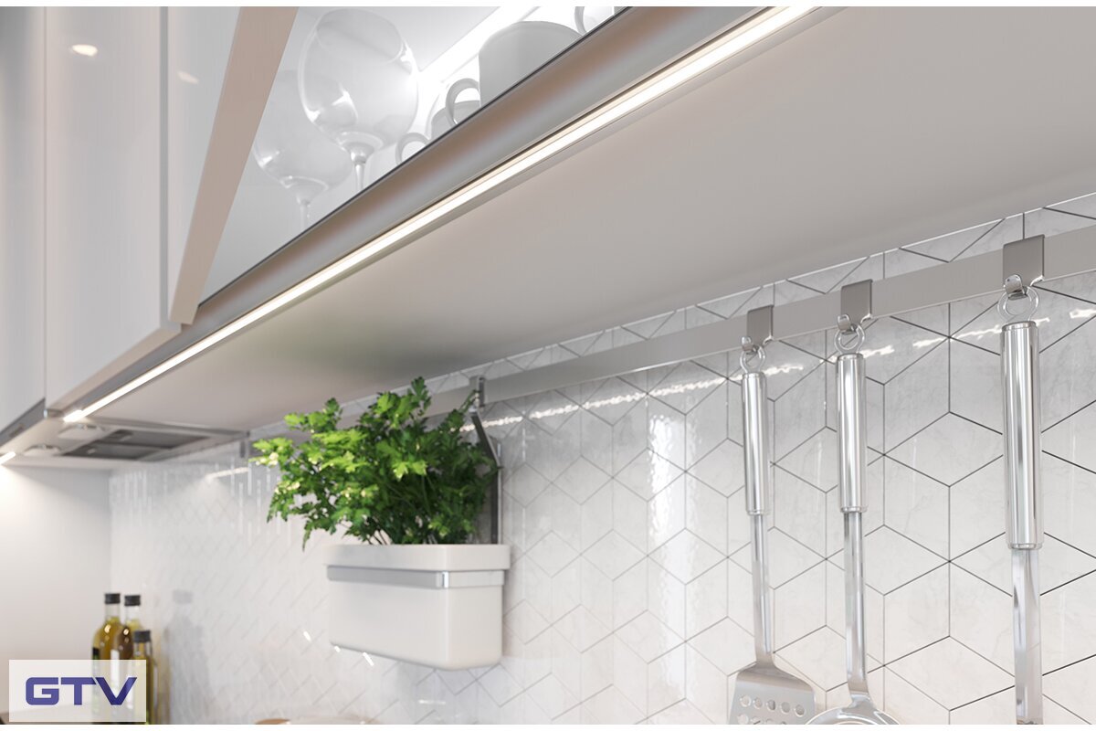 LED profil GTV GLAX, na hranu, 3m, hliník – Obrázok 2
