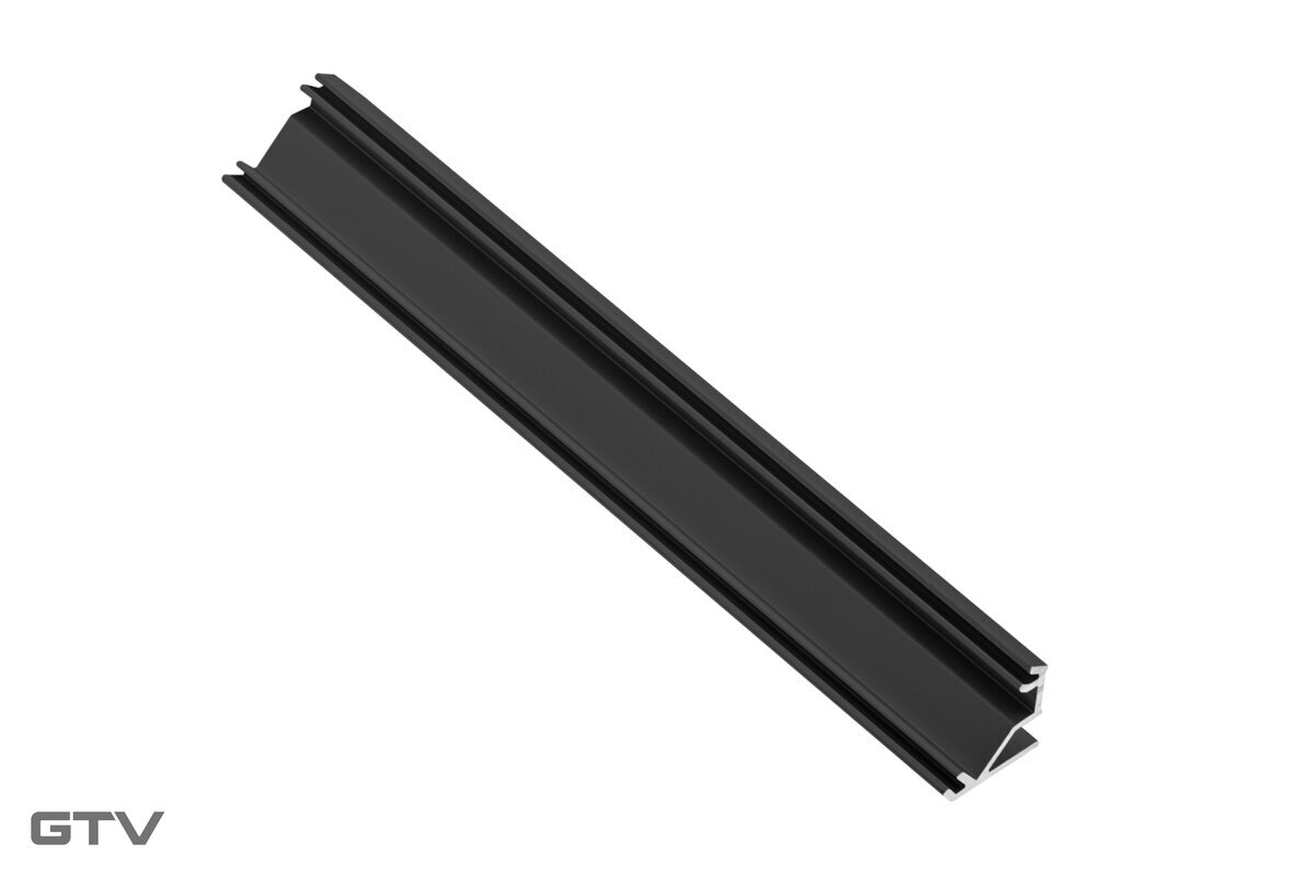 LED profil GTV GLAX, rohový, 3m, čierny