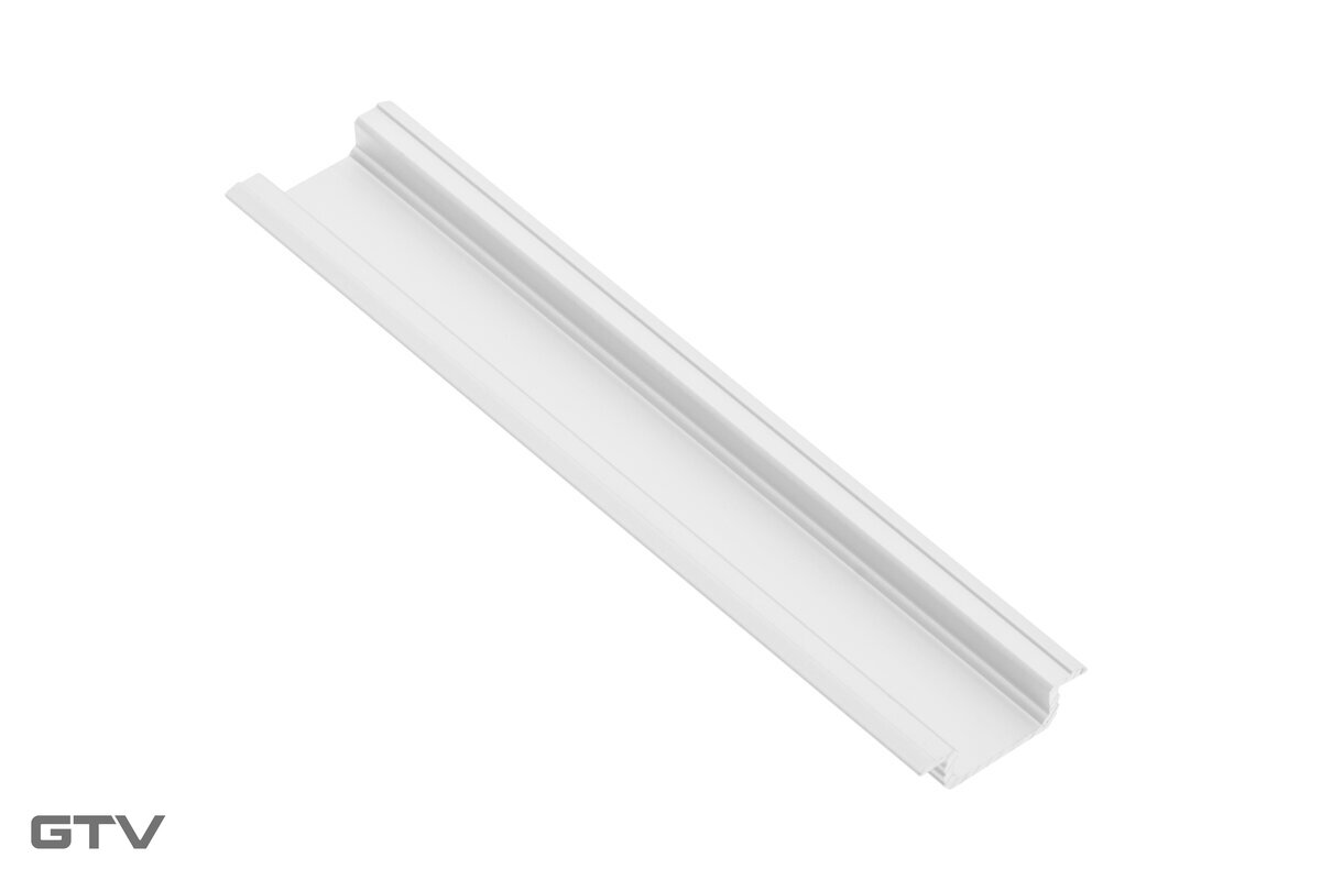 LED profil GTV GLAX, zafrezovací, 2m, biely