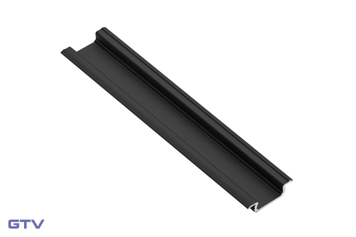 LED profil GTV GLAX, zafrezovací, 3m, čierny