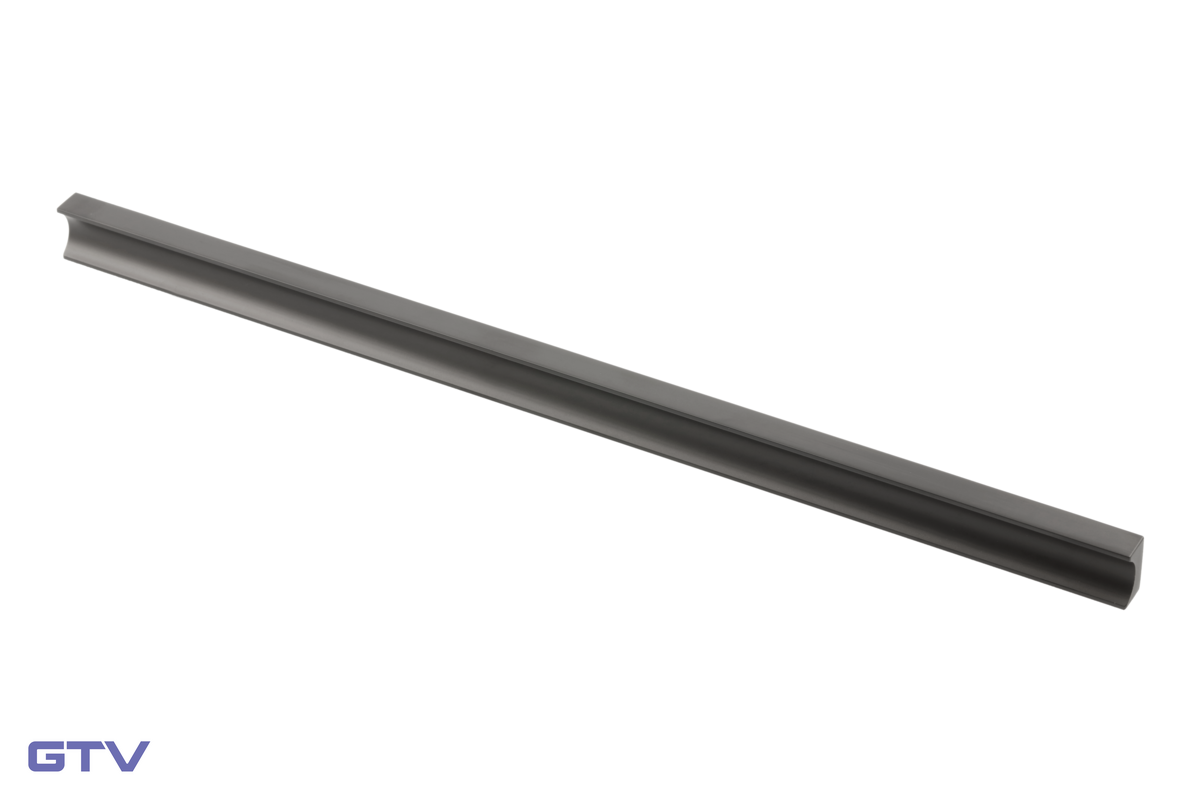 Nábytková úchytka hliníková, rozteč 320 mm, dĺžka 360 mm, čierna matná