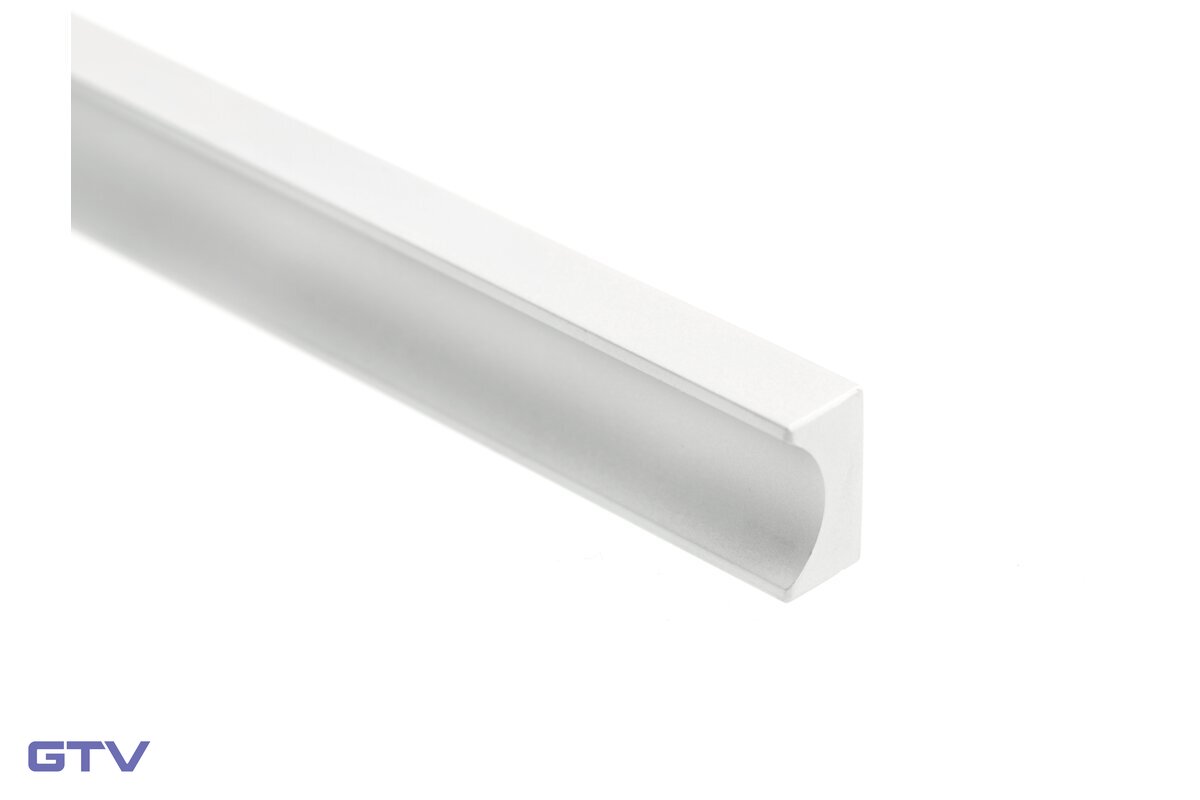 Nábytková úchytka GTV GROOVE, C=160 mm, L=190 mm, Al, biela matná – Obrázok 2