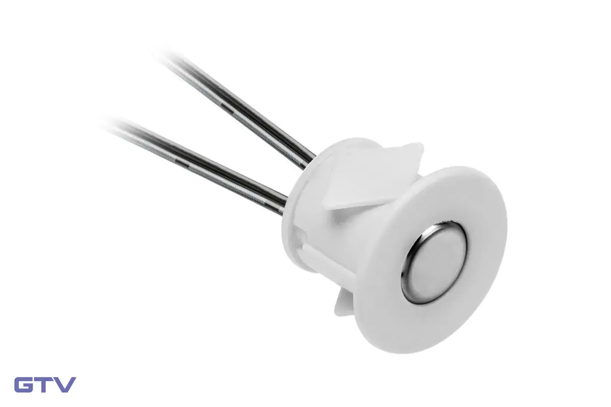 Stmívatelný dotykový spínač 12V 24W, bílá, fi 22 x 16mm, pro otvor fi18