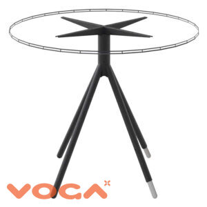 Stolová podnož VOGA A HUM 4, R9005FE